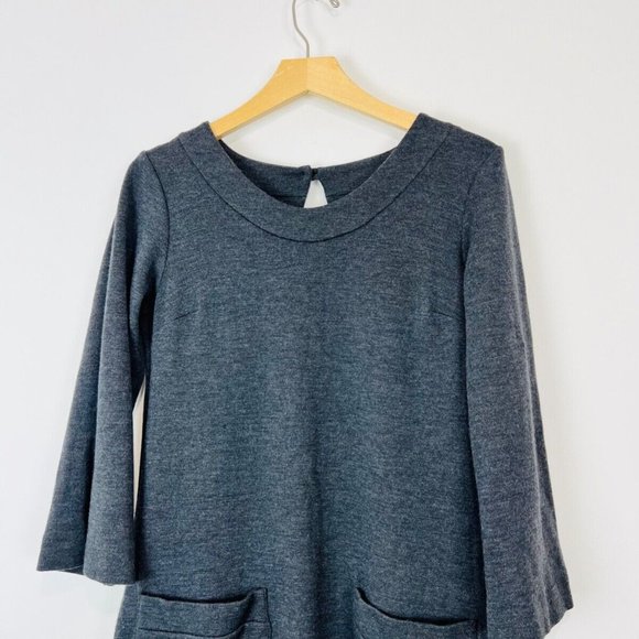 Me+Em Grey Oversized A Line Pockets Smock Flared Sleeve Tunic Dress UK 10 - Picture 3 of 11